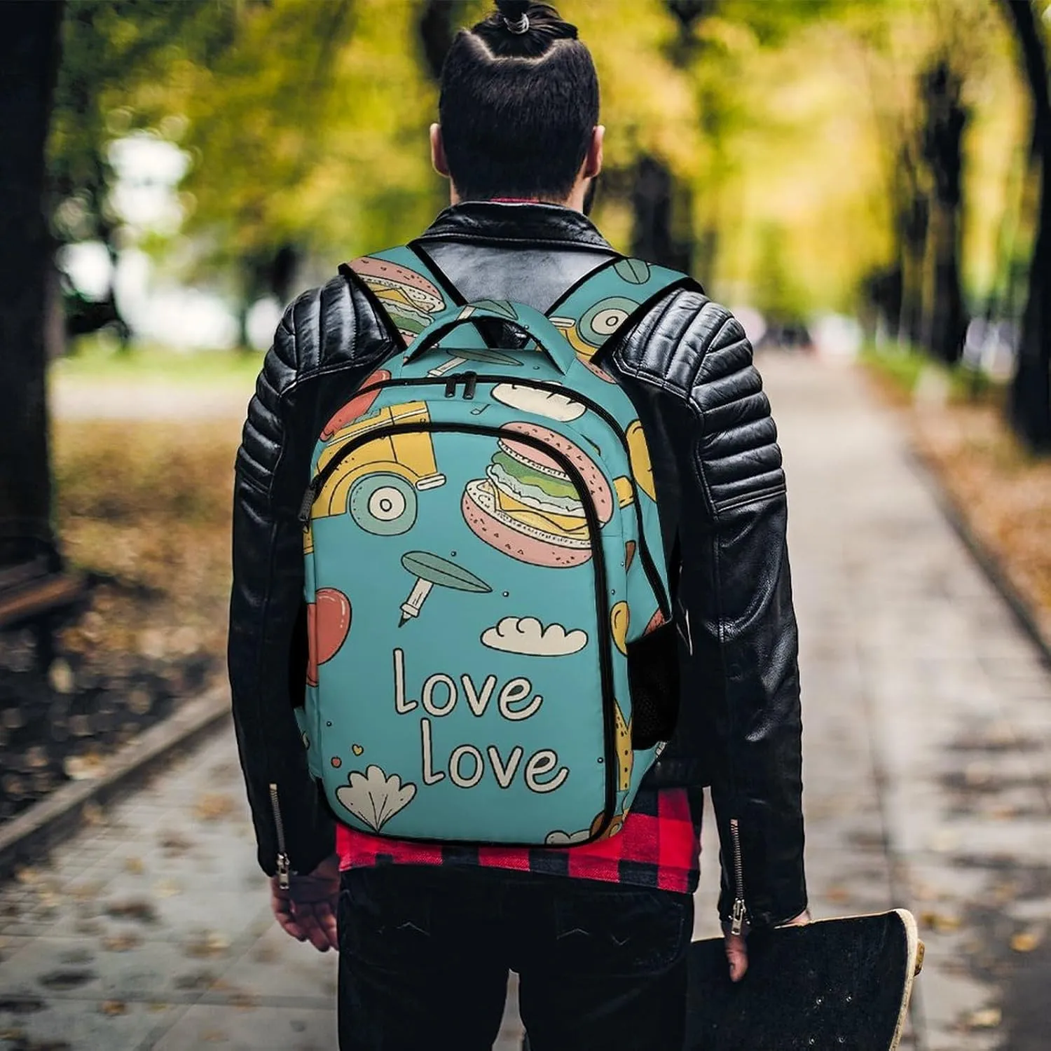 Backpack for Men Women Laptop Backpack Mustard Hot Dog Pattern Casual Daypack Laptop Bag for Travel