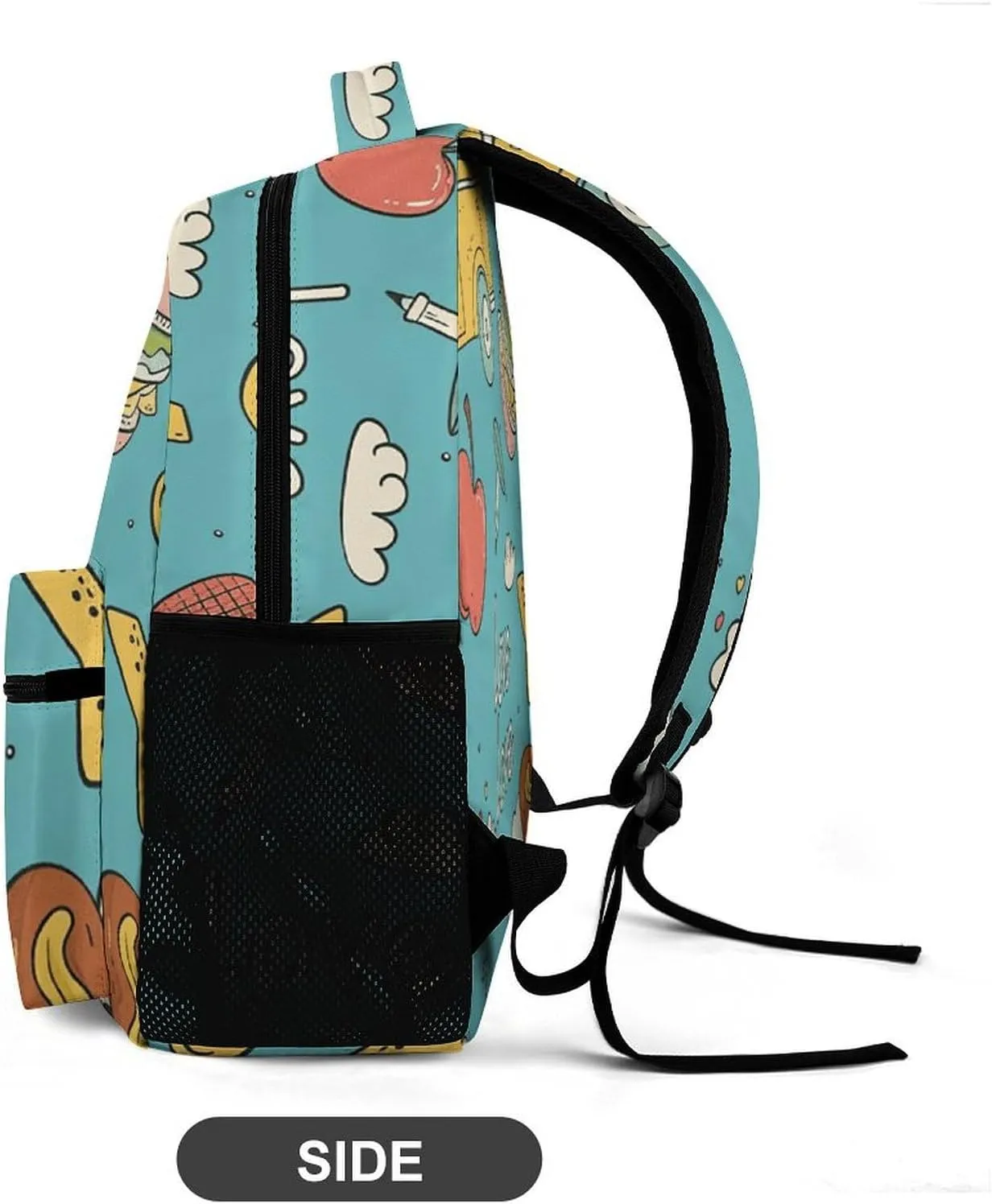 Backpack for Men Women Laptop Backpack Mustard Hot Dog Pattern Casual Daypack Laptop Bag for Travel