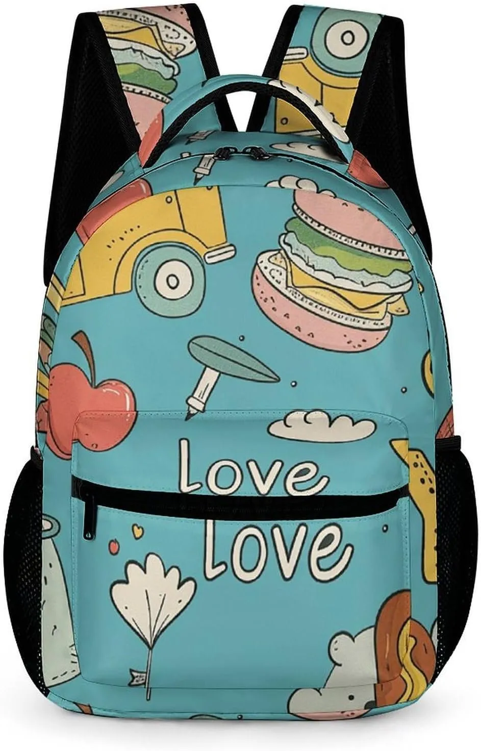 Backpack for Men Women Laptop Backpack Mustard Hot Dog Pattern Casual Daypack Laptop Bag for Travel