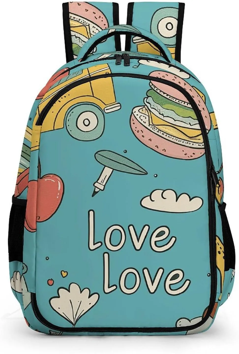 Backpack for Men Women Laptop Backpack Mustard Hot Dog Pattern Casual Daypack Laptop Bag for Travel