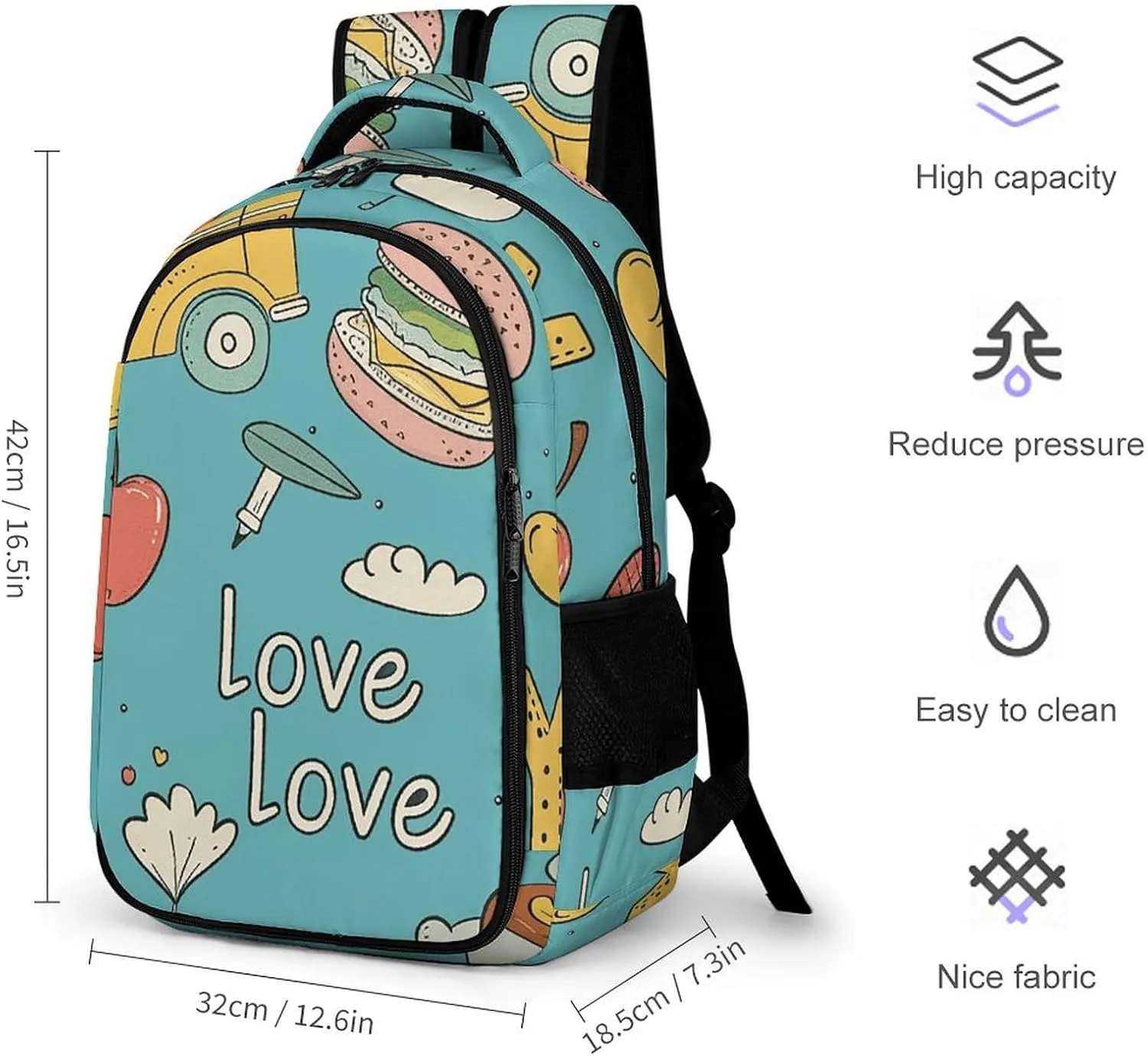 Backpack for Men Women Laptop Backpack Mustard Hot Dog Pattern Casual Daypack Laptop Bag for Travel