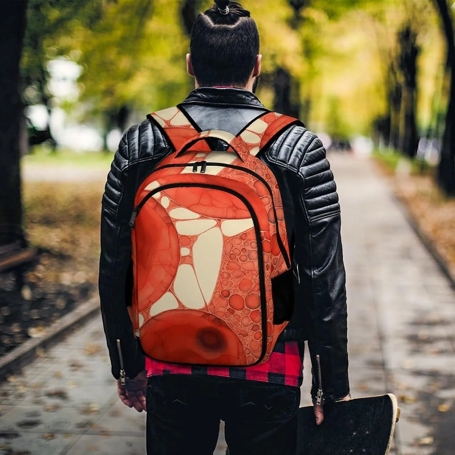Backpack for Men Women Laptop Backpack Realistic Red Cells Casual Daypack Laptop Bag for Travel