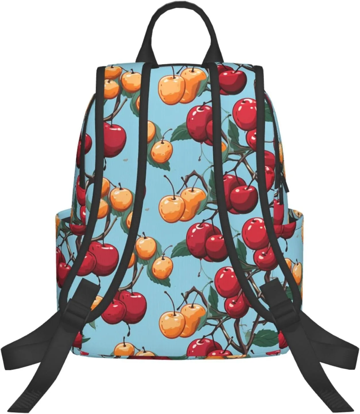 Backpack for Women Men Casual Travel Daypacks Evening in Vancouver Rucksuck for Work Cute Laptop Backpack, Cherry Pattern, One Size