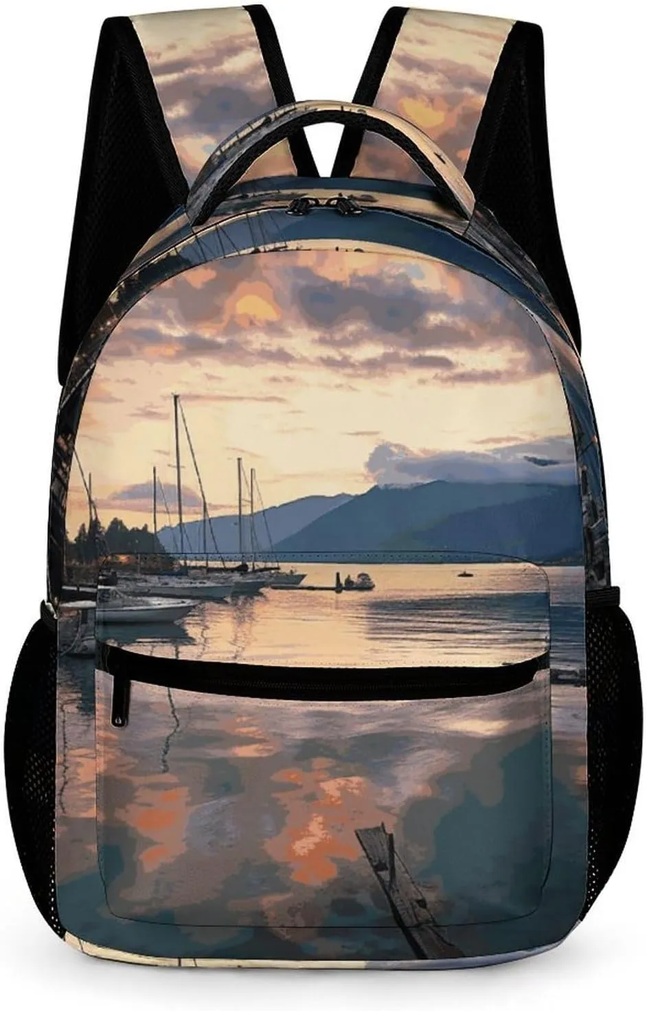 Backpack for Women Men Casual Travel Daypacks Evening in Vancouver Rucksuck for Work Cute Laptop Backpack