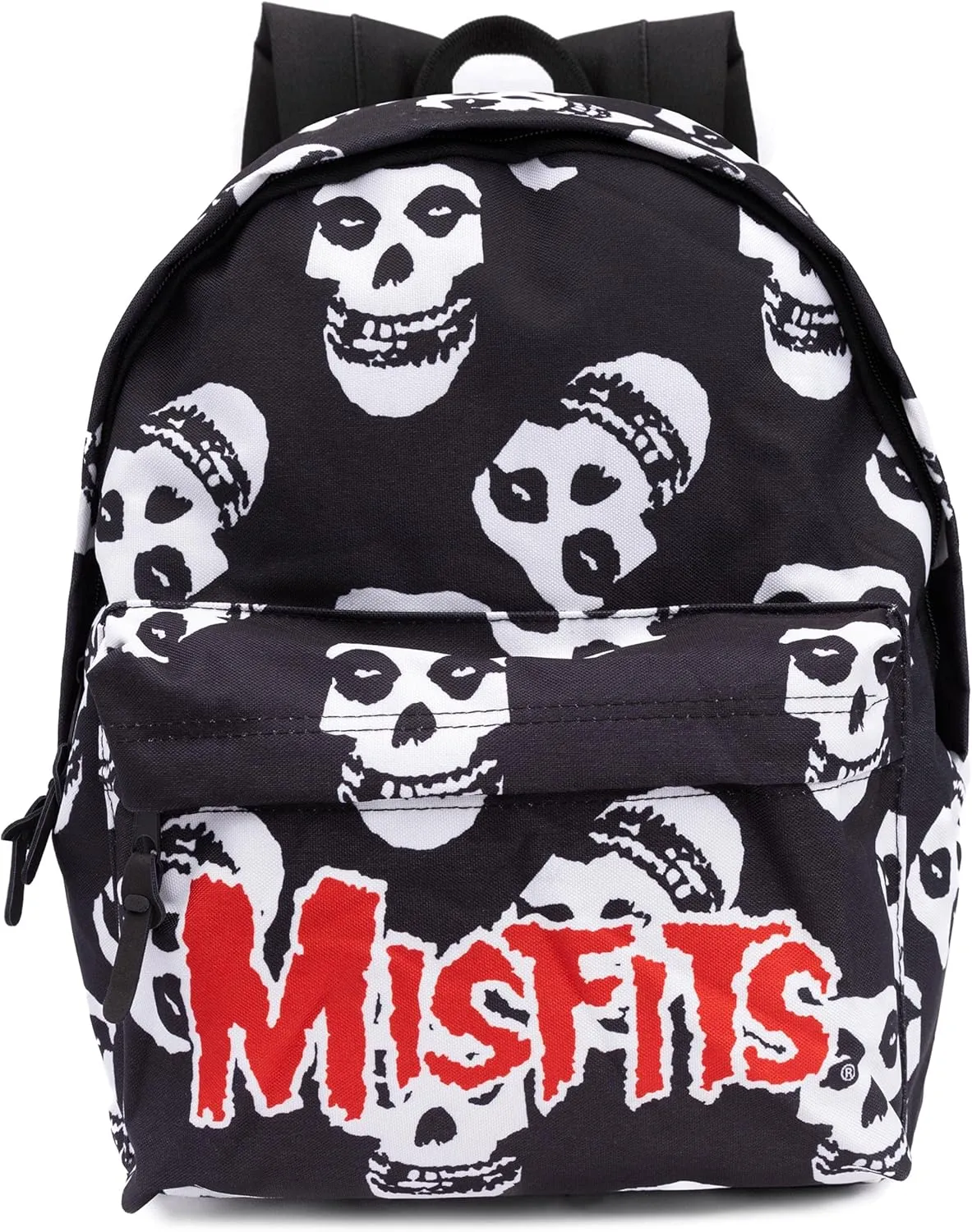 Backpack Music Skull Logo Black Red Rucksack 16”