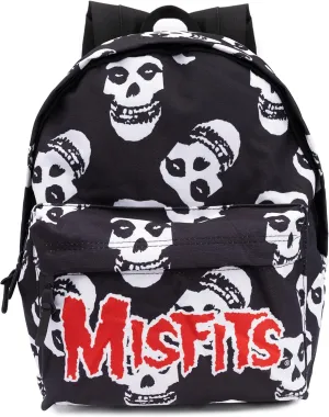 Backpack Music Skull Logo Black Red Rucksack 16”