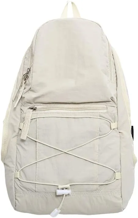 Backpack Outdoor Hiking Daypack Lightweight Travel Shoulder Pack Small Size Rucksack for Trekking Camping and Daily Use (White)