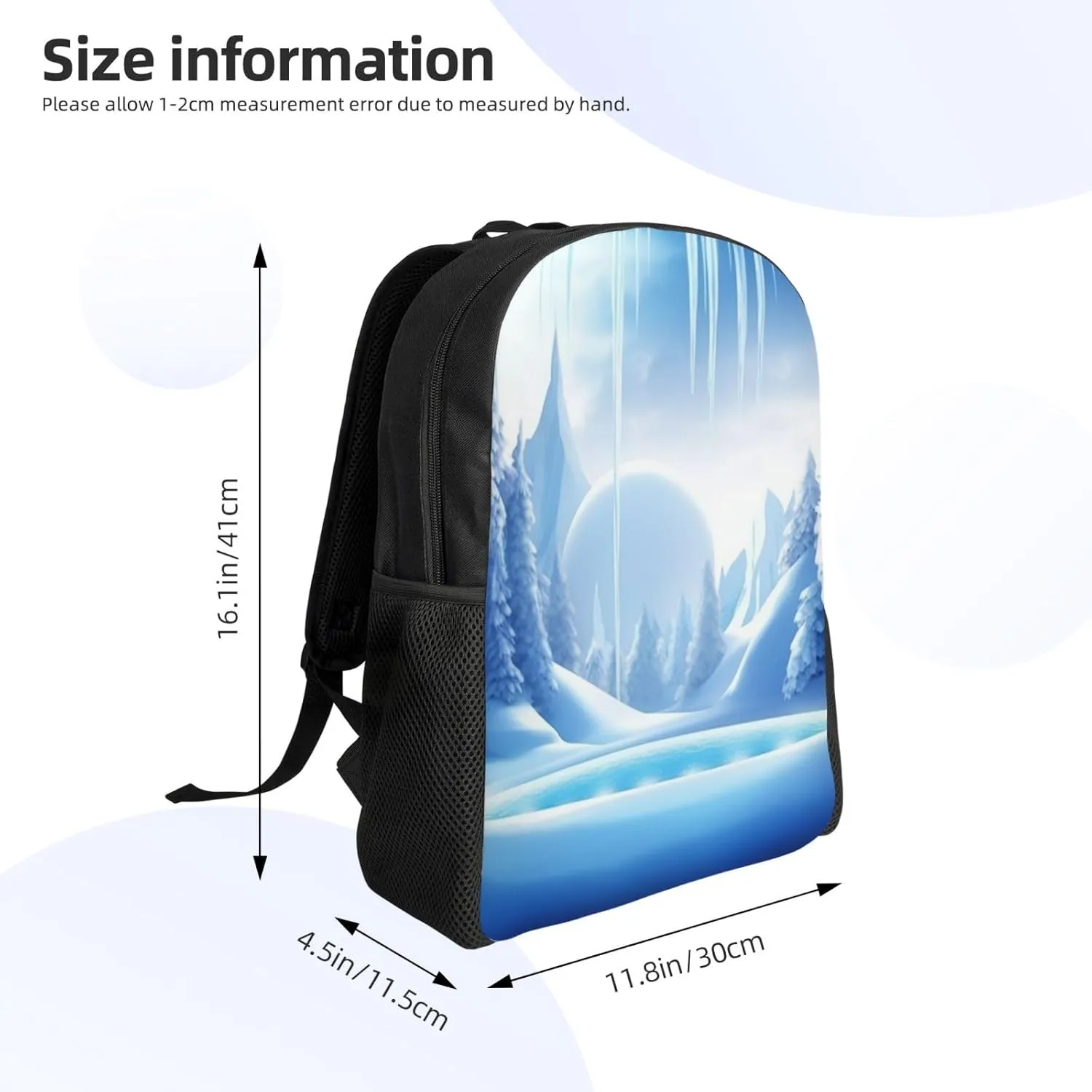 Backpack Travel Laptop Backpack For Men Women Lightweight Rucksack Snow Ice World Casual Daypack