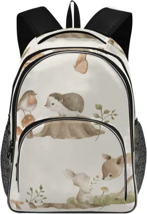 Backpacks 22L Three Layer Arc Book Bag Lightweight for Travel Camping Hiking Rucksack Daypack Kids & Adults Woodland Animals