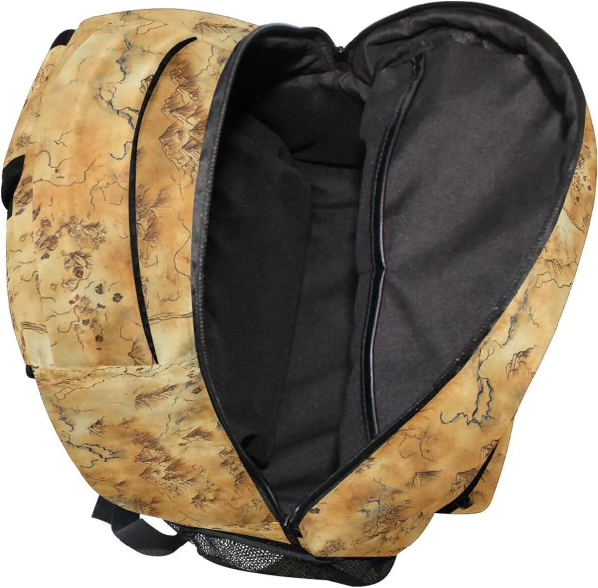 Backpacks for Unisex Adult Waterproof Vintage Daypacks with Chest Strap Gift Men & Women Vintage Game Map