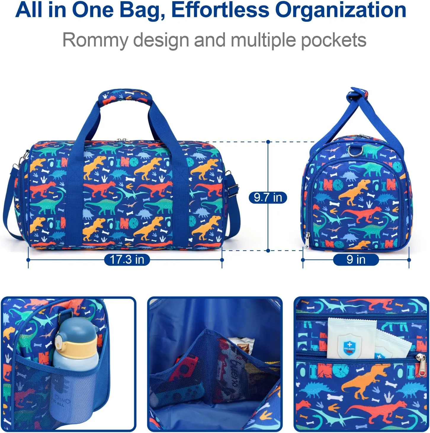 Bagseri Dance Bag for Girls - Ballet Duffle With Shoes Compartment for Kids Above 6yr, Overnight Travel Sleepover Bag With Dry Wet Separation Pockets