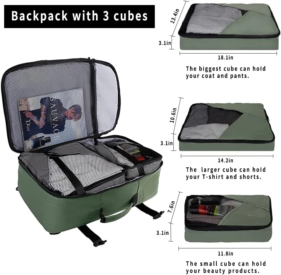 BANGE 40L Travel Overnight Backpack,FAA Flight Approved Suitcase Backpacks, Carry on Backpack…