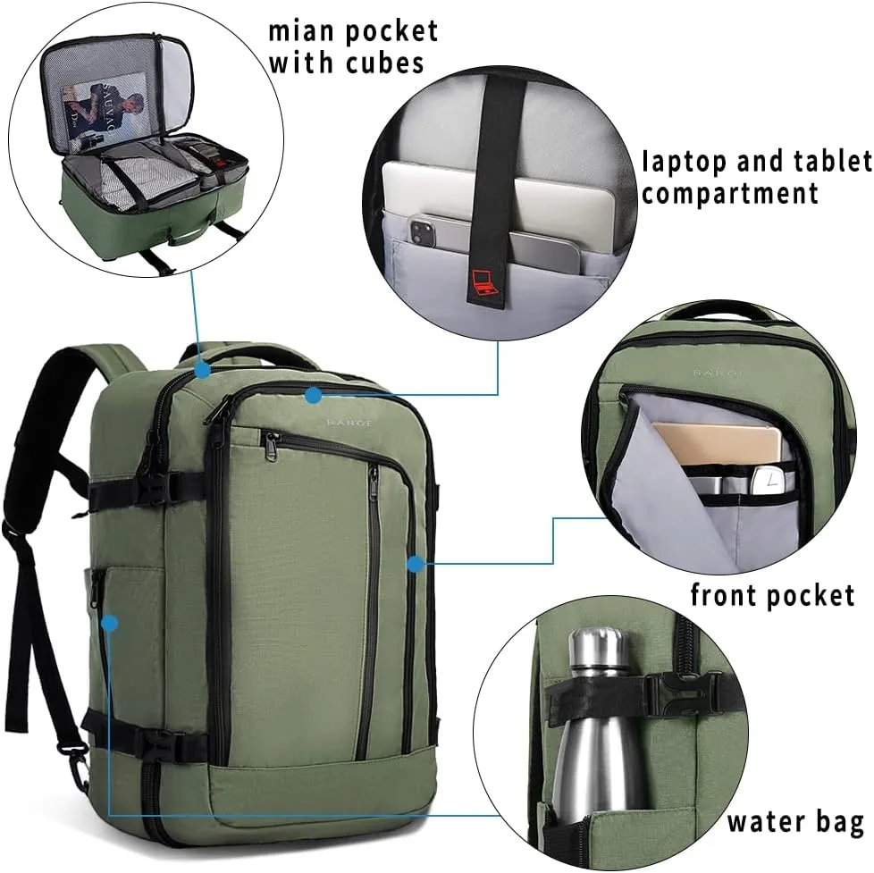 BANGE 40L Travel Overnight Backpack,FAA Flight Approved Suitcase Backpacks, Carry on Backpack…