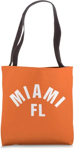 Basic Miami Teal Blue Cool Miami Traditional Arch City Name Tote Bag