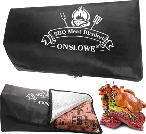 BBQ Blanket for Resting Meat, Reusable Insulated Meat Resting Bag, Smoker Meat Resting Blanket with Wide Mouth for Large Brisket/Pork Shoulders/Turkeys, BBQ Gifts for Men Dad Husband(25 in)