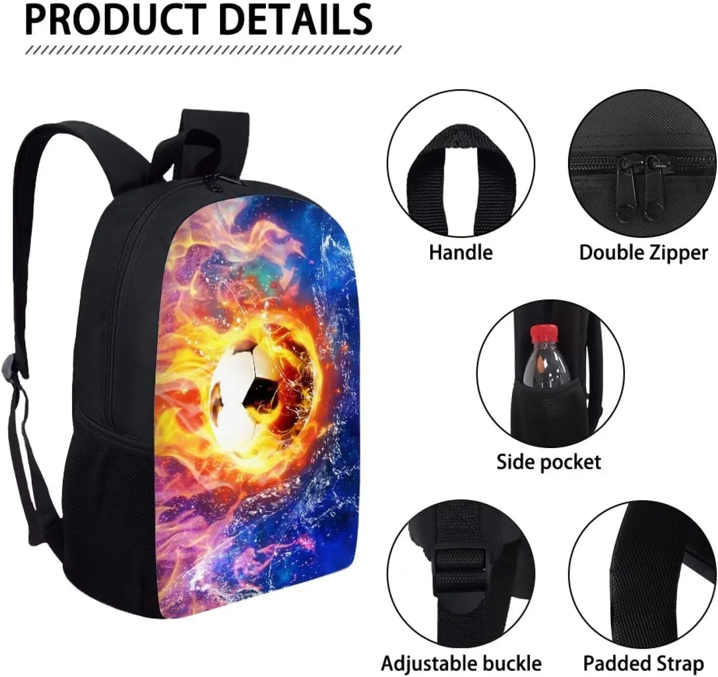 Belidome Kids School Backpack with Side Mesh Pockets Large Bookbag Daypack Shoulder Backpack