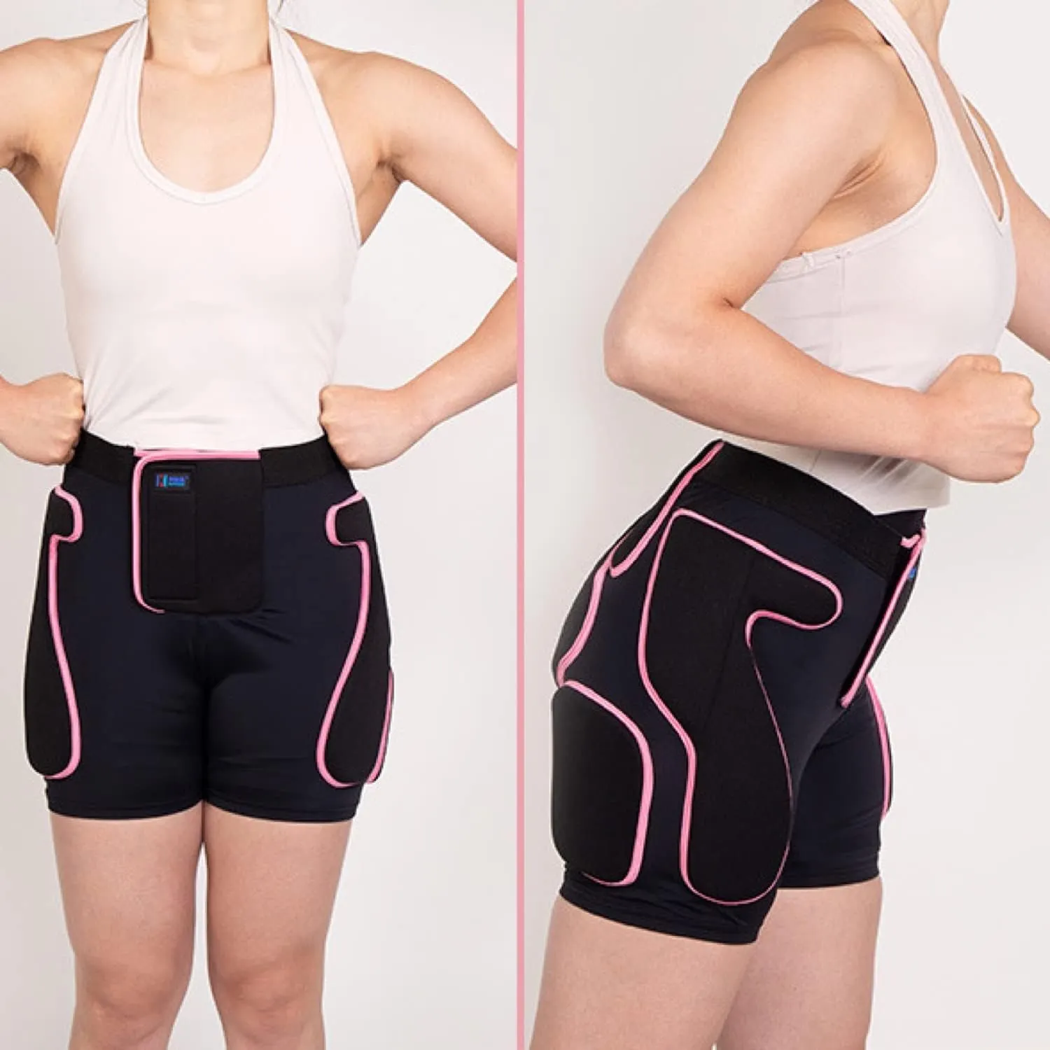 BelugaDesign Padded Shorts Knee Set | Women Winter Sports Ski Snowboard 3D Impact Pad | Adjustable Breathable Protective Gear Butt Hip Knee Brace