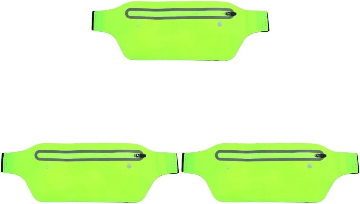 BESPORTBLE 3pcs Running Hydration Waist Pack Reflective Vest Belt for Walking Hiking Biking