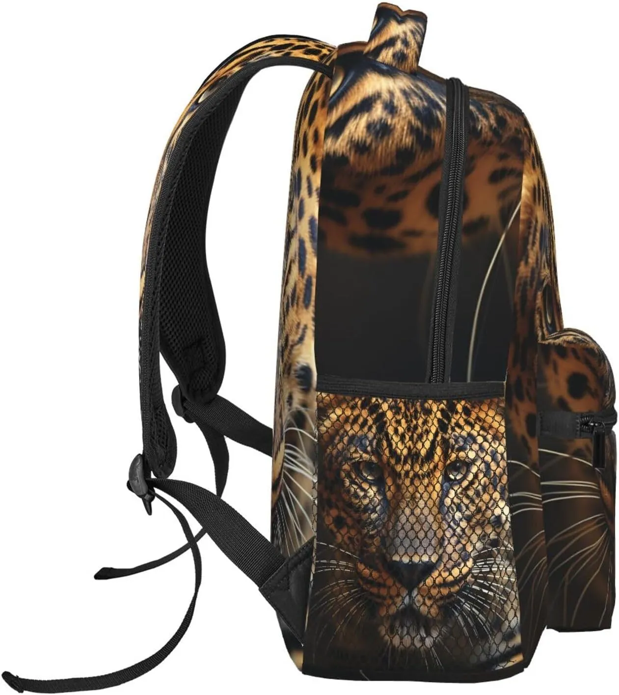 Black & Brown Leopard Backpack Laptop Backpack for Men Women Lightweight Backpack Rucksack Laptop Bag Daypack for Travel