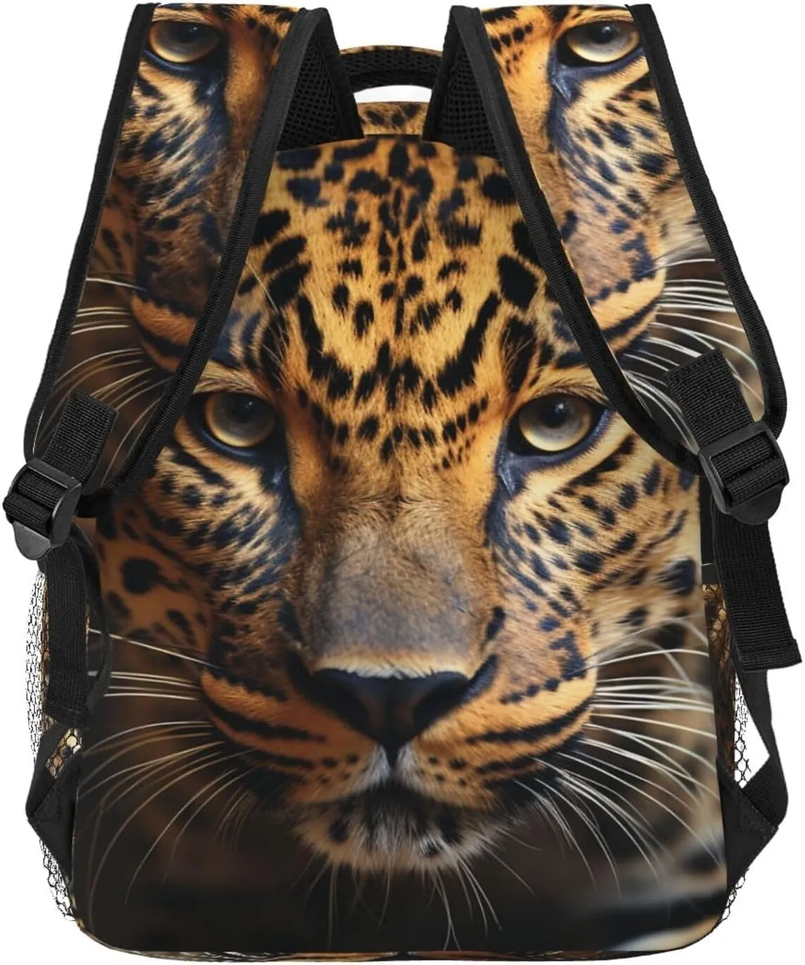 Black & Brown Leopard Backpack Laptop Backpack for Men Women Lightweight Backpack Rucksack Laptop Bag Daypack for Travel