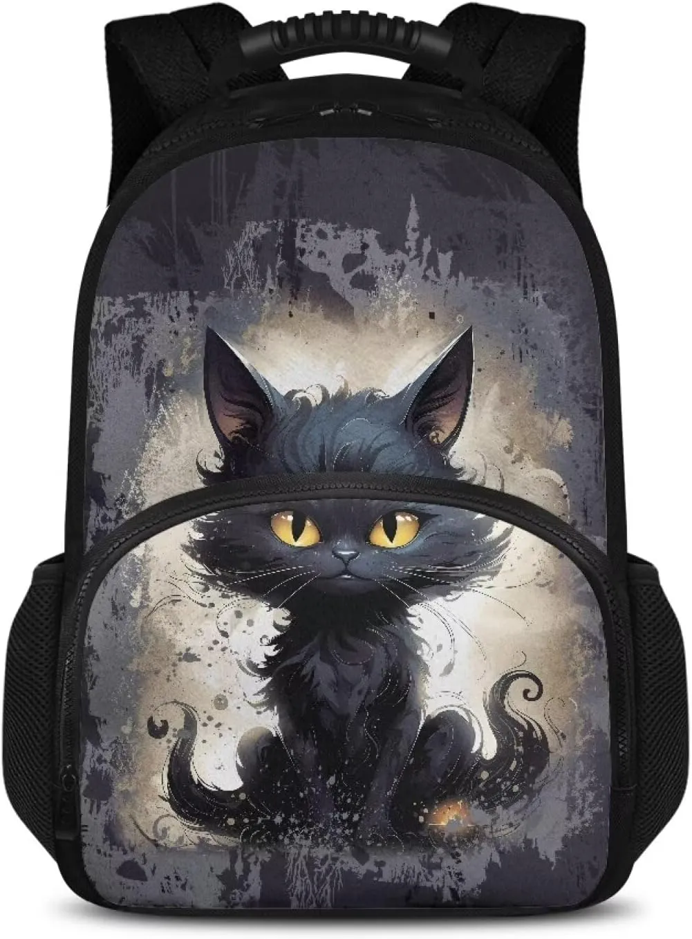 Black Cat Lunch Backpack for Women Insulated Cooler Backpack Lunch Box 17inch Laptop Bag Work Backpack With Cooler Compartment Travel Picnic Bags Cool Gifts for Nurse Teacher College