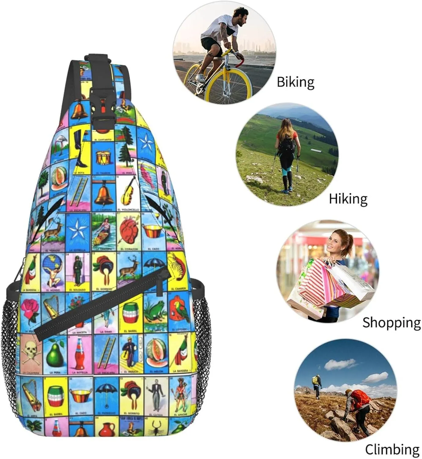 Black White Cow Spots Skin Pattern Crossbody Bags Men Cross Chest Bag Women Adjustable Sling Backpack Shoulder Bag