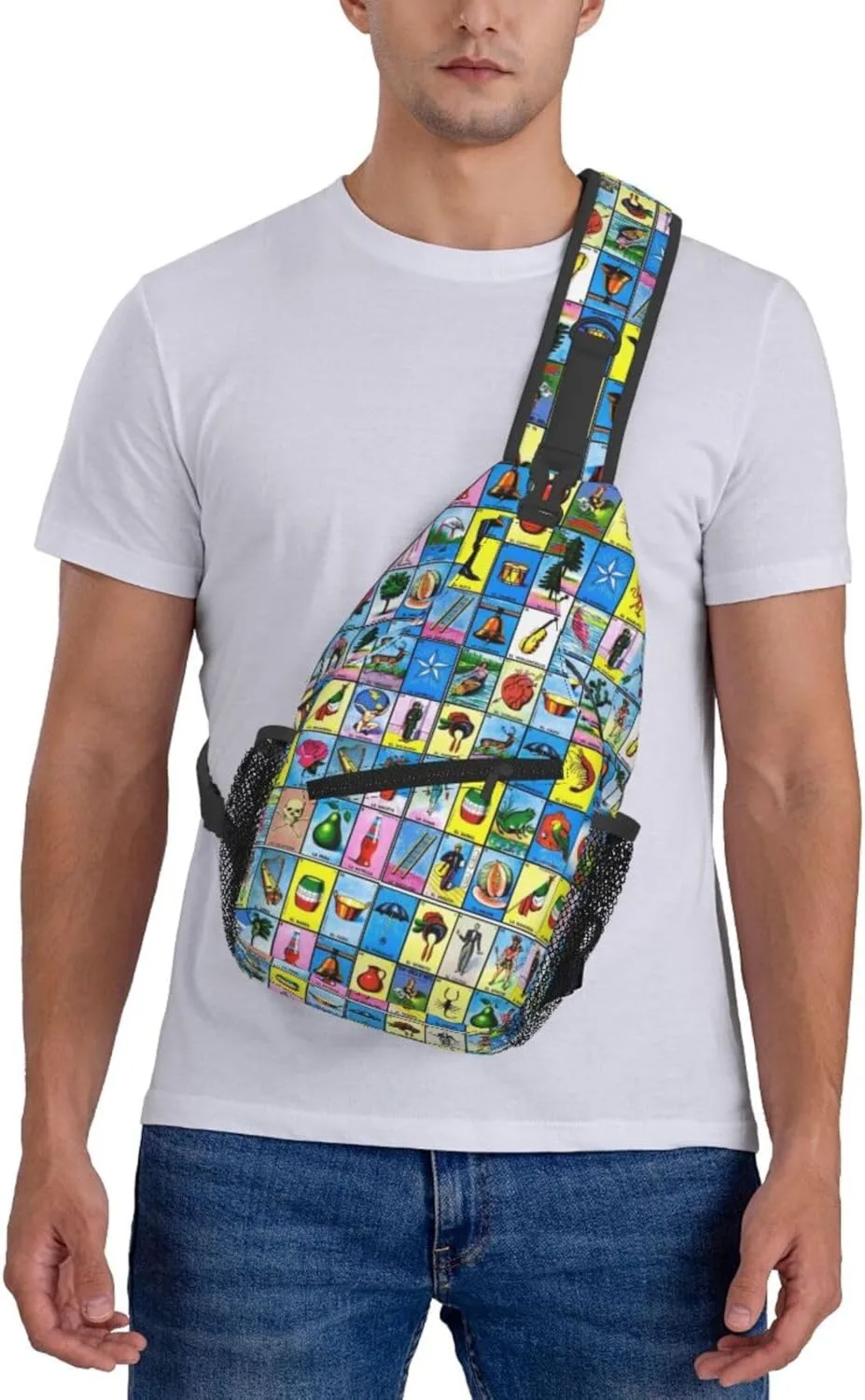 Black White Cow Spots Skin Pattern Crossbody Bags Men Cross Chest Bag Women Adjustable Sling Backpack Shoulder Bag