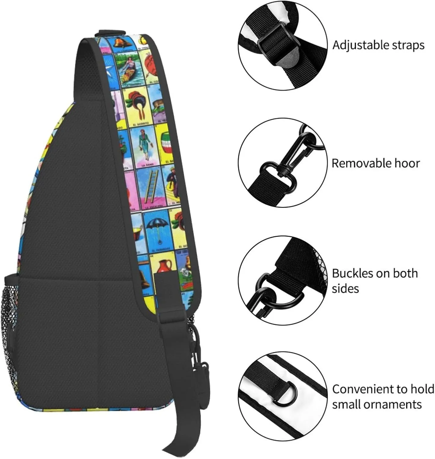 Black White Cow Spots Skin Pattern Crossbody Bags Men Cross Chest Bag Women Adjustable Sling Backpack Shoulder Bag