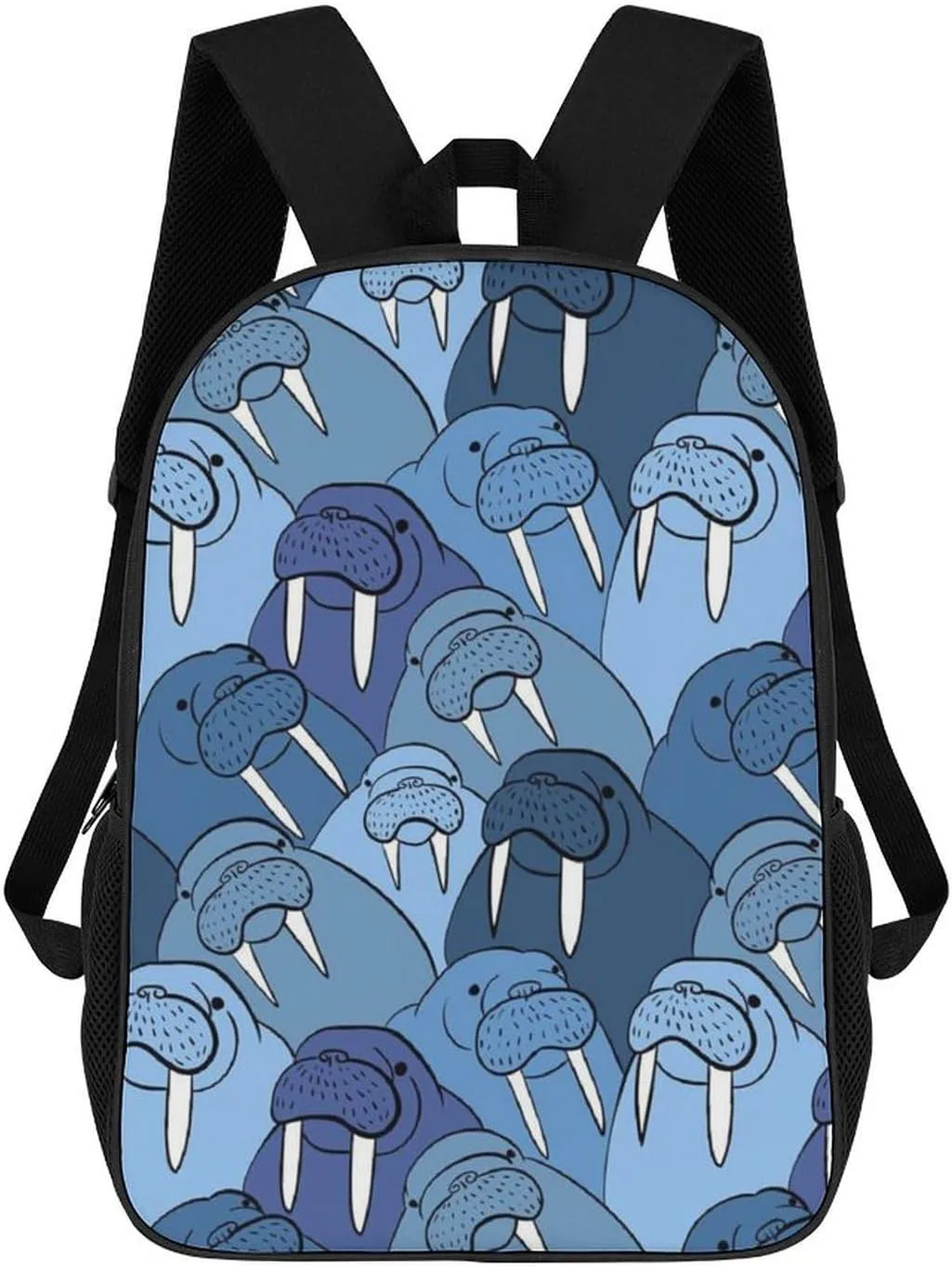 Blue Walrus Fashion 17 Inch Backpack Simple Shoulders Daypacks Lightweight Laptop Bag Travel Gear