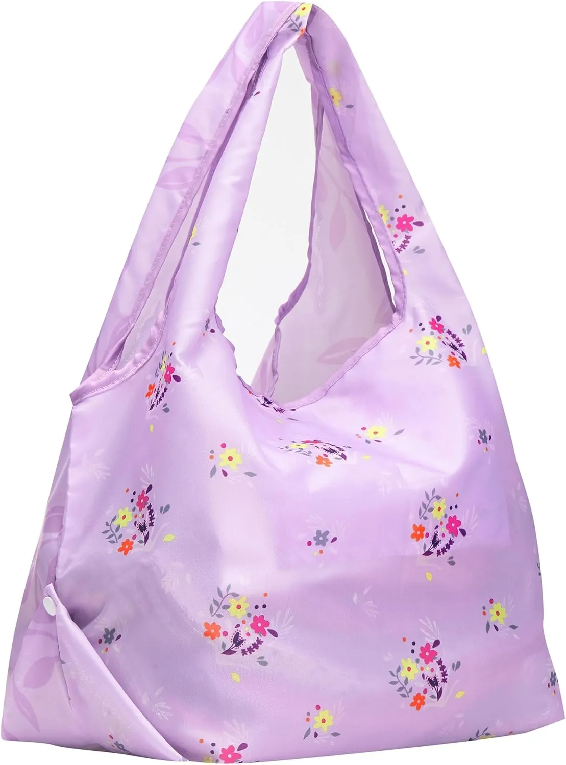 Blueberry Pet Wildflower Print Lightweight Eco-Friendly Reusable Shopping Bag, Lavender, Washable, Pet Parent Must-Have Durable Foldable Grocery Tote Bag and Carryall