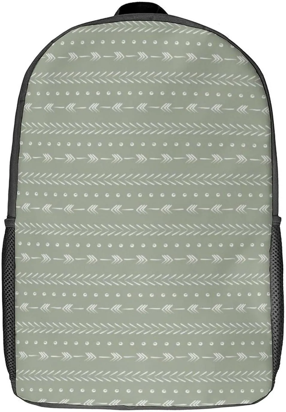 Boho Arrows Mudcloth Style Modern Sage Green Backpack Lightweight Waterproof Backpacks Laptop Backpack for Unisex Casual Travel Daypacks Large Capacity