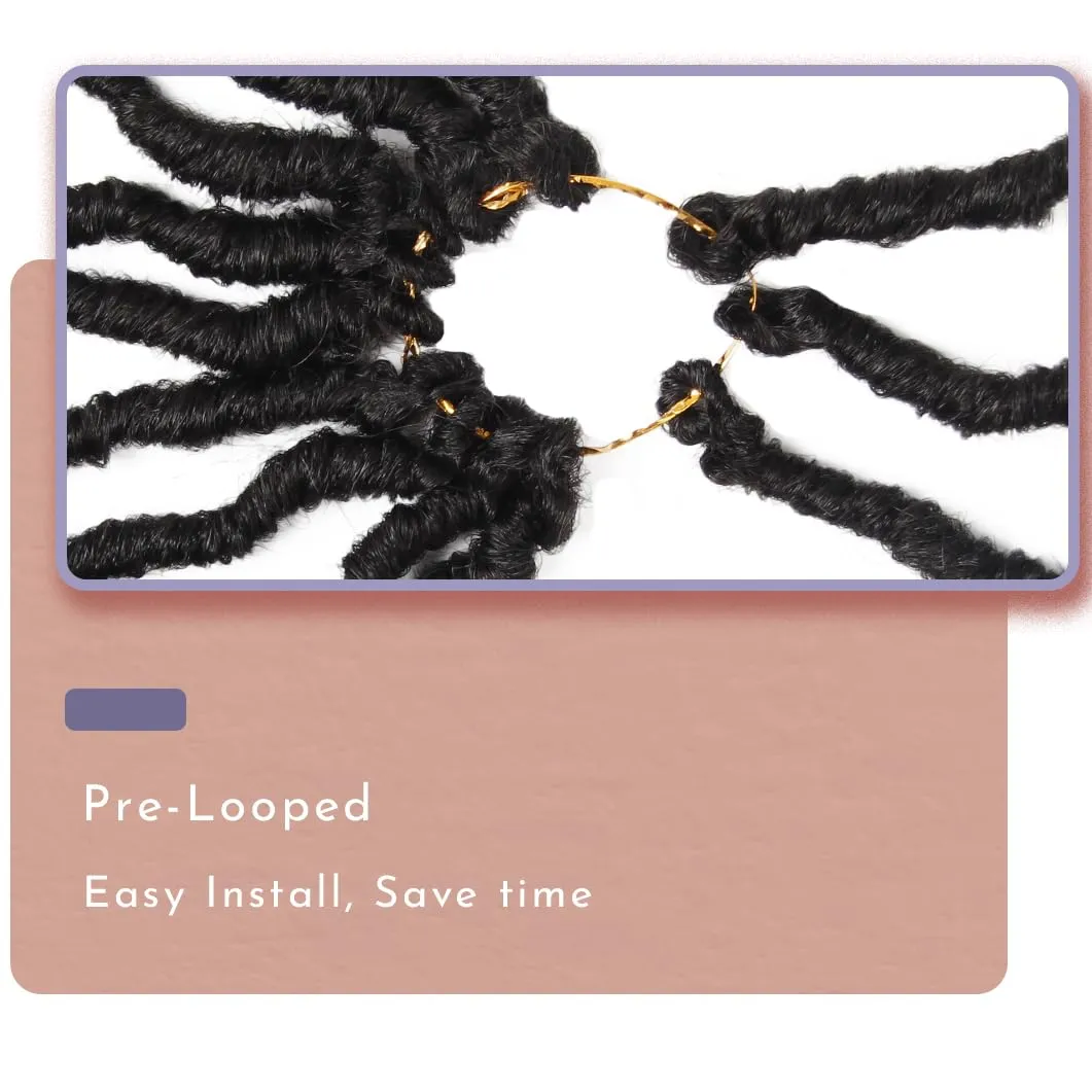 BOHOBABE Faux Locs Crochet Hair 24 Inch, Boho Soft Crochet Locs with Curly Ends, Long Bohemian Goddess Locs Crochet Braids for Black Women (6 Packs, 1#)