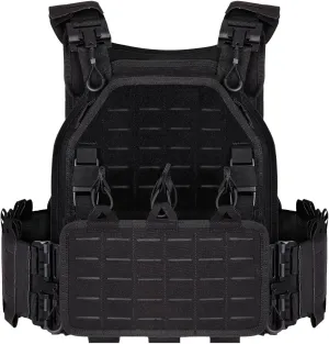 BOMTURN Tactical Vest for Men Quick Release Laser-Cutting Modular Vest for Outdoor