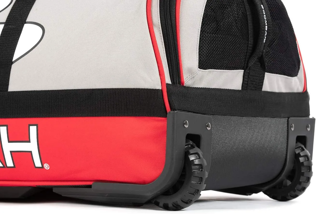 Boombah Brute Rolling Bat Bag - 35" x 15" x 12-1/2" - Multiple Color Options - Holds 4 Bats and Room for Gear - Wheeled Bag