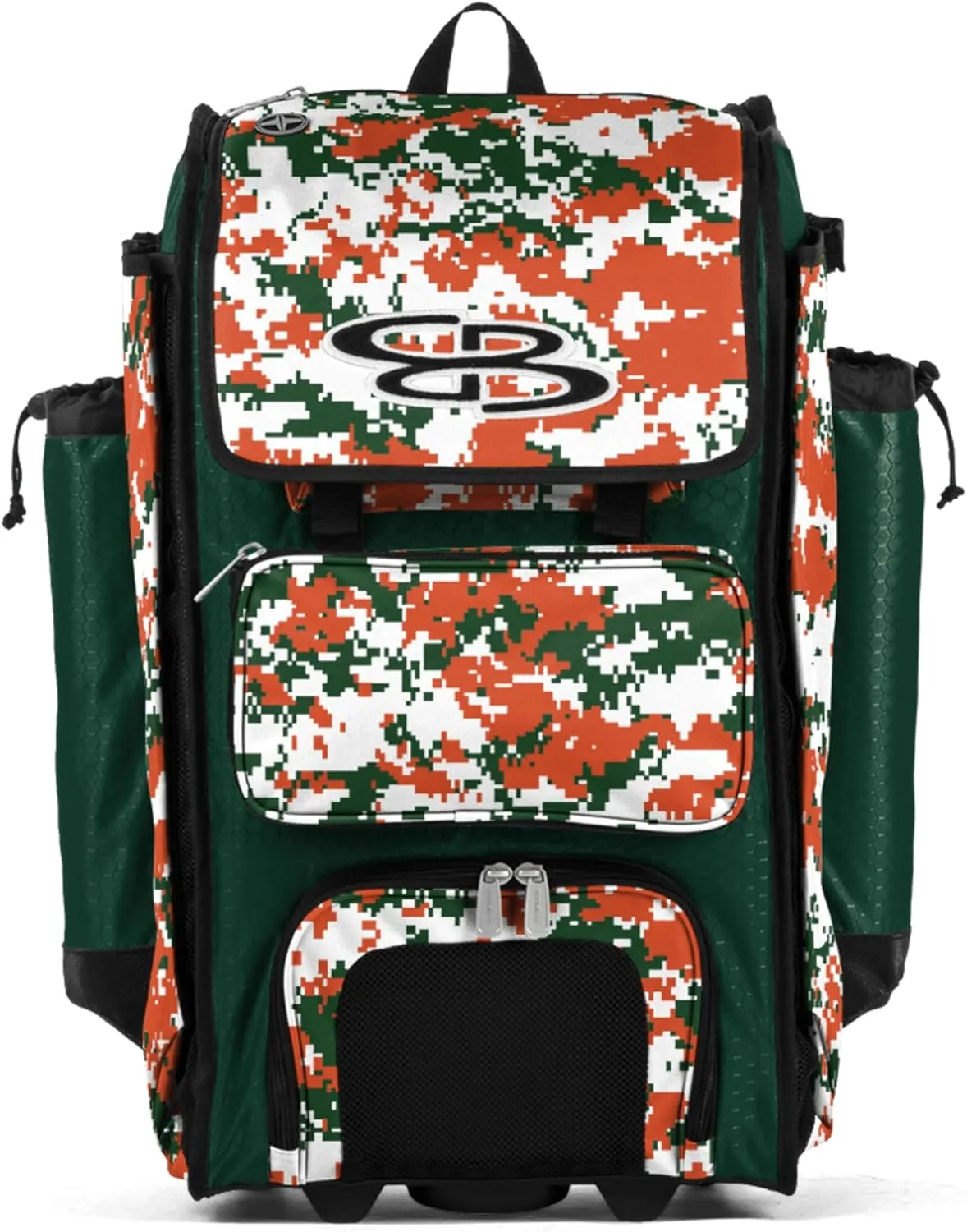 Boombah Rolling Catchers Superpack Baseball/Softball Gear Bag Digital Camo - 23-1/2" x 13-1/2" x 9-1/2" - Multiple Colors - Telescopic Handle and Holds 4 Bats - Wheeled Version