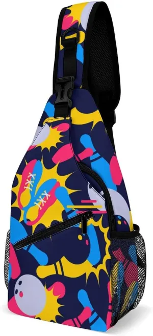 Bowling Balls Sling Backpack Man Womans Crossbody Backpack Chest Bag Running Daypack Shoulder Bag Casual Daypacks Sports Backpacks