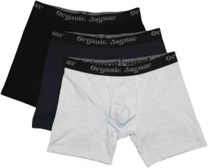 Boxers Briefs for Men, 3 Pack, 100% Cotton, Sustainable, Soft, Lightweight, Breathable, Black/Grey/Blue