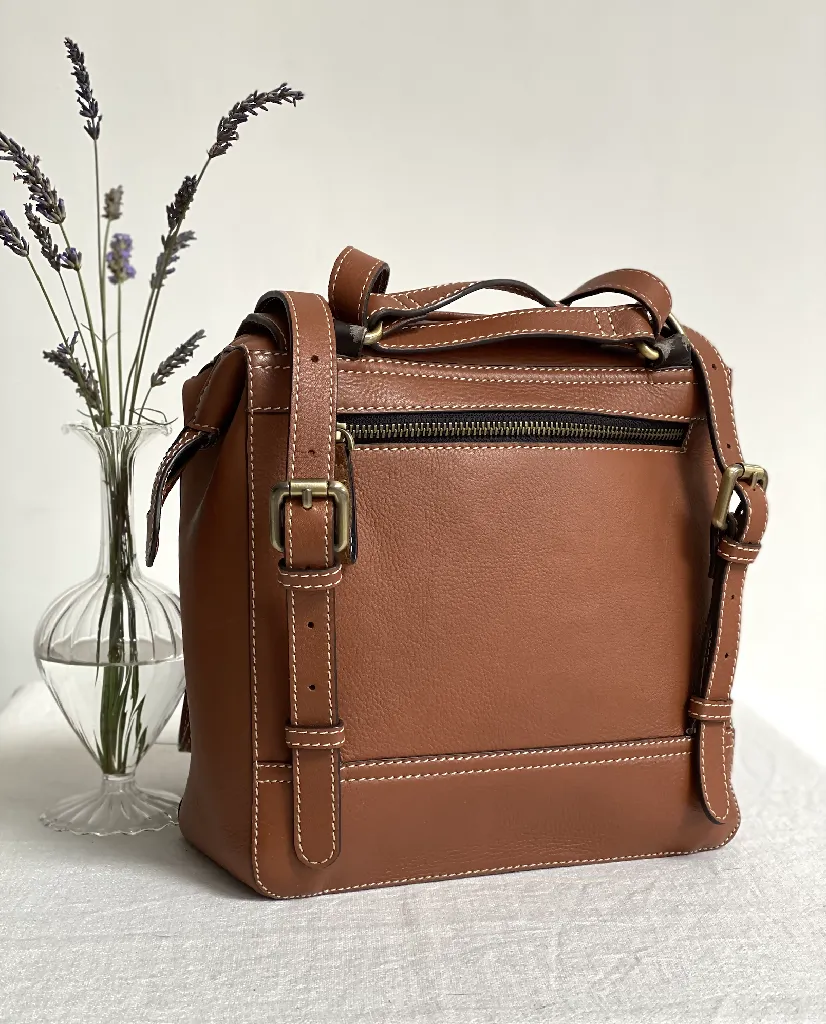 Bramham Leather Rucksack in Tan