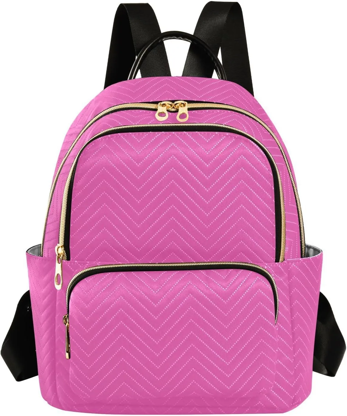 Bright Pink Backpack Purse for Women Cute Bookbag with Anti-theft Back for Women Work S