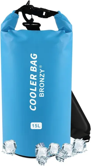 BRONZY Soft Cooler Bag 15 Liter Portable Ice Chest Box Backpack Cooler,48  Hours Cooling,Insulated,Waterproof,Leakproof Cooler Bag for Camping,Picnic,Hiking,Beach,Lunch