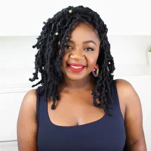 Butterfly Locs Crochet Hair 7 Packs 12 Inch Lightweight Pre Looped Soft Faux Locs for Black Women (12 Inch(Pack of 7), 2#)