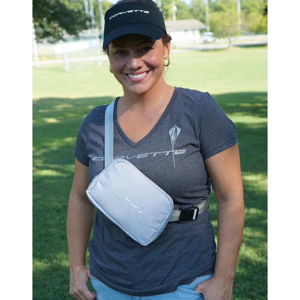 C8 Corvette Gesture Gray Sling Belt Bag