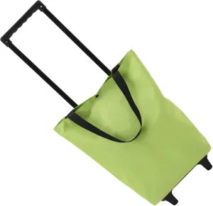 Cabilock Foldable Shopping Trolley with Wheels Portable Grocery Cart Tote Bag Lightweight Rolling Cart with Retractable Handle for Easy Transport for Shopping Laundry and More