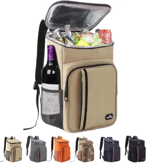 Camping Cooler Backpack 25 Cans, Leak Proof Insulated Thermal Bag, Beach Travel Picnic Lunch Backpack for Men Women