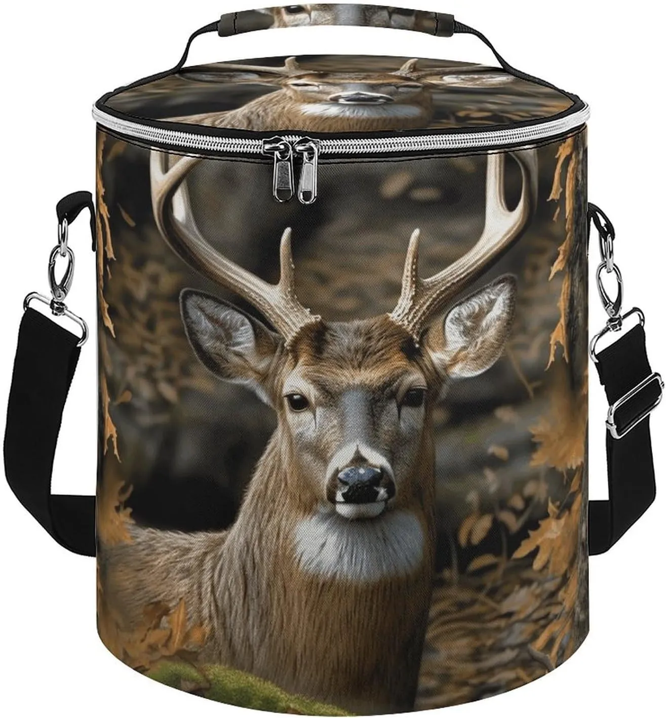 Camping Cooler Bag, Camouflage Deer Print Portable Ice Pack Outdoor Cooler Bag Picnic Cooler Bag Foldable Cooler Bag, style