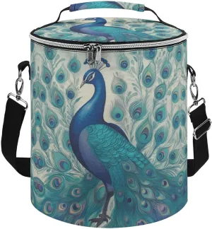 Camping Cooler Bag, Cute Peacockm Print Portable Ice Pack Outdoor Cooler Bag Picnic Cooler Bag Foldable Cooler Bag, style