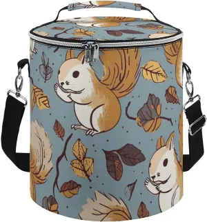Camping Cooler Bag, Cute Squirrel Print Portable Ice Pack Outdoor Cooler Bag Picnic Cooler Bag Foldable Cooler Bag, style