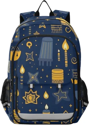 Candle Stars Laptop Backpack for Boys Girls, Bookbag Travel Bag Casual Daypack School Backpack for Students