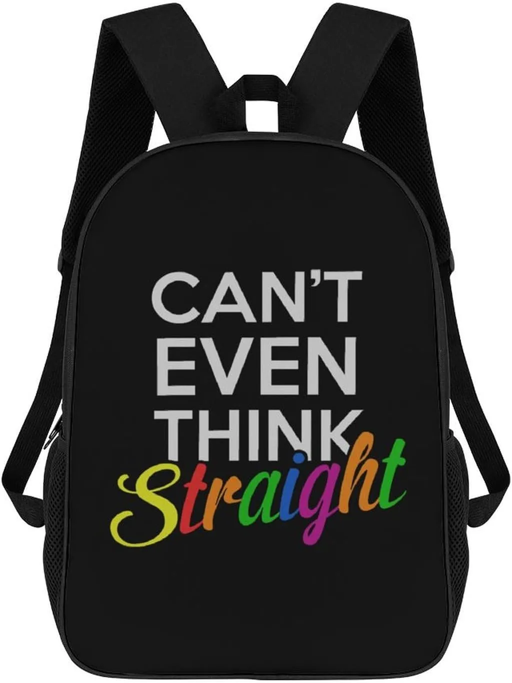 Can't Even Think Straight LGBT 17 Inch Travel Backpack Casual Daypacks Computer Shoulder Bag for Work Shopping Unisex