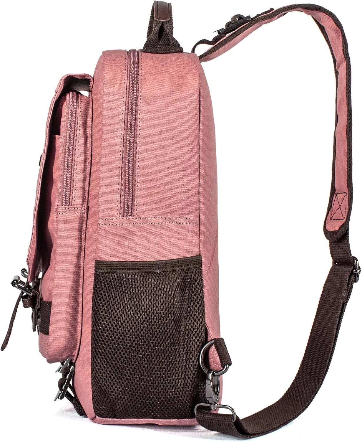 Canvas Messenger Bag Crossbody Shoulder Backpack Sling Bag Rucksack Daypack Casual Travel